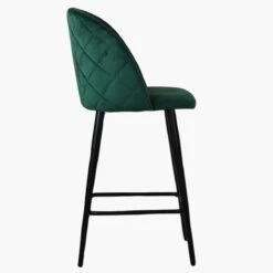 Brooklands Green Velvet Black Leg Breakfast Stool -Furniture Specialty Store brooklands green velvet black 2