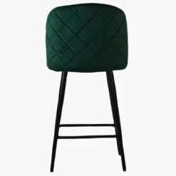Brooklands Green Velvet Black Leg Breakfast Stool -Furniture Specialty Store brooklands green velvet black 3