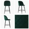 Brooklands Green Velvet Black Leg Breakfast Stool -Furniture Specialty Store brooklands green velvet black 5