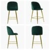 Brooklands Green Velvet Gold Leg Kitchen Stool -Furniture Specialty Store brooklands green velvet gold leg 5