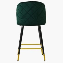 Brooklands Green Velvet Black Gold Leg Kitchen Stool 11 Brooklands Green Velvet Black Gold Leg Kitchen Stool -Furniture Specialty Store brooklands green velvet gold tip 3