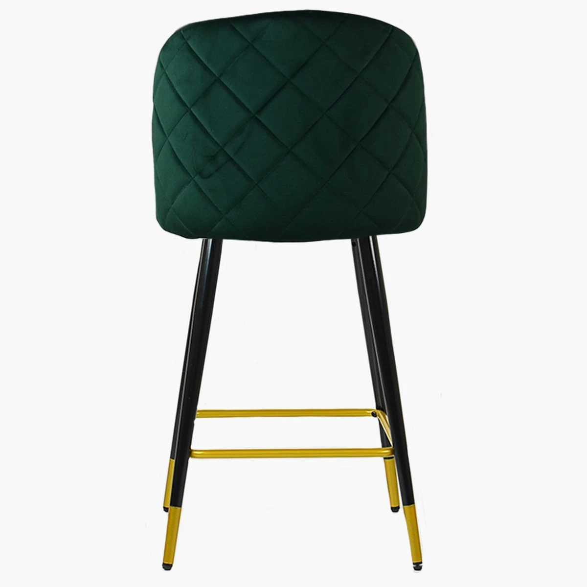 Brooklands Green Velvet Black Gold Leg Kitchen Stool 7 Brooklands Green Velvet Black Gold Leg Kitchen Stool - Image 5