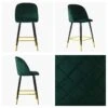 Brooklands Green Velvet Black Gold Leg Kitchen Stool -Furniture Specialty Store brooklands green velvet gold tip 5