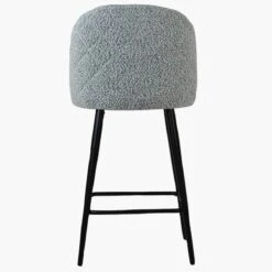 Brooklands Grey Boucle Black Leg Bar Stool -Furniture Specialty Store brooklands grey boucle black leg 2
