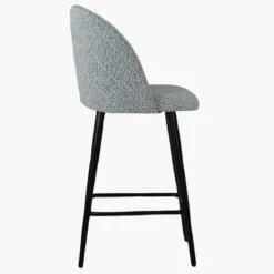 Brooklands Grey Boucle Black Leg Bar Stool -Furniture Specialty Store brooklands grey boucle black leg 3