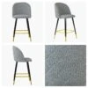 Brooklands Grey Boucle Black Gold Leg Bar Stool -Furniture Specialty Store brooklands grey boucle gold tip 5