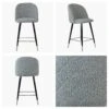 Brooklands Grey Boucle Black Silver Leg Bar Stool -Furniture Specialty Store brooklands grey boucle silver tip 5