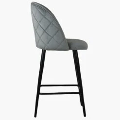 Brooklands Grey Velvet Black Leg Breakfast Stool 10 Brooklands Grey Velvet Black Leg Breakfast Stool -Furniture Specialty Store brooklands grey velvet black 3