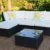 Cadiz 4 Seater Garden Rattan Corner Sofa Set With Table Grey -Furniture Specialty Store cadiz black 1 1