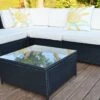 Cadiz 4 Seater Garden Rattan Corner Sofa Set With Table Black -Furniture Specialty Store cadiz black 2 2