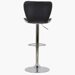 Cali Black Faux Leather Chrome Base Kitchen Stool -Furniture Specialty Store cali black 4