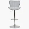 Cali Grey Fabric Chrome Base Bar Stool -Furniture Specialty Store cali light grey fabric 1