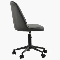 Cambourne Dark Grey Faux Leather Swivel Home Office Chair