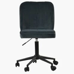 Cambourne Dark Grey Velvet Swivel Home Office Chair