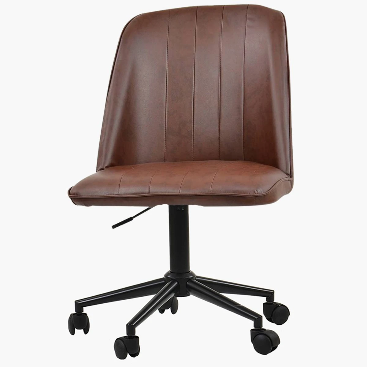Cambourne Vintage Brown Faux Leather Swivel Home Office Chair 3 Cambourne Vintage Brown Faux Leather Swivel Home Office Chair