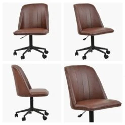 Cambourne Vintage Brown Faux Leather Swivel Home Office Chair 10 Cambourne Vintage Brown Faux Leather Swivel Home Office Chair -Furniture Specialty Store cambourne vintage 5