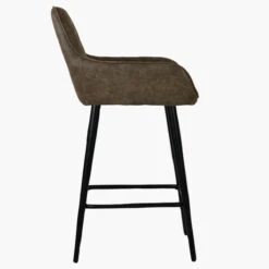 Carson Antique Brown Leather Black Leg Counter Bar Stool -Furniture Specialty Store carson antique brown black 2