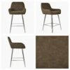 Carson Antique Brown Leather Chrome Leg Counter Bar Stool -Furniture Specialty Store carson antique brown chrome 4