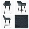 Carson Dark Grey Velvet Black Leg Kitchen Island Stool -Furniture Specialty Store carson dark grey velvet black 4