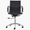 Casino Black Leather Swivel & Recline Office Chair With Arms -Furniture Specialty Store casino black 1