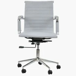 Casino Grey Fabric Swivel & Recline Office Chair With Arms