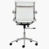 Casino White Leather Swivel & Recline Office Chair With Arms -Furniture Specialty Store casino white 1 2