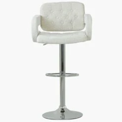 Chase Cream Boucle Kitchen Breakfast Stool With Arms -Furniture Specialty Store chase cream boucle 2