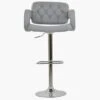 Chase Grey Faux Leather Breakfast Stool With Arms -Furniture Specialty Store chase grey 1 2