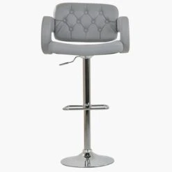 Chase Grey Faux Leather Breakfast Stool With Arms