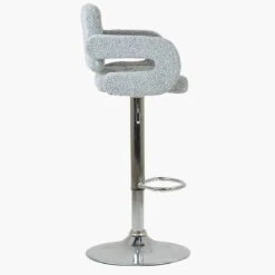 Chase Grey Boucle Kitchen Breakfast Stool With Arms -Furniture Specialty Store chase grey boucle 3