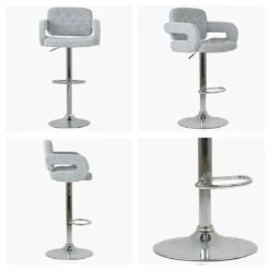 Chase Grey Boucle Kitchen Breakfast Stool With Arms -Furniture Specialty Store chase grey boucle 5