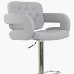 Chase Grey Fabric Kitchen Stool With Arms -Furniture Specialty Store chase light grey 4