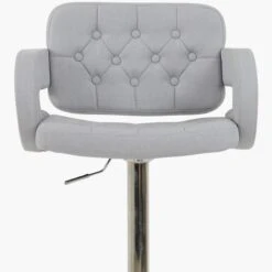 Chase Grey Fabric Kitchen Stool With Arms -Furniture Specialty Store chase light grey 5