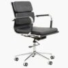 Chester Padded Black Faux Leather Swivel & Recline Office Chair With Arms -Furniture Specialty Store chester black 2 1