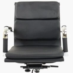 Chester Padded Black Faux Leather Swivel & Recline Office Chair With Arms -Furniture Specialty Store chester black 5