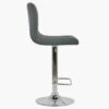 Cisco Dark Grey Fabric Chrome Base Bar Stool -Furniture Specialty Store cisco charcoal 2 1