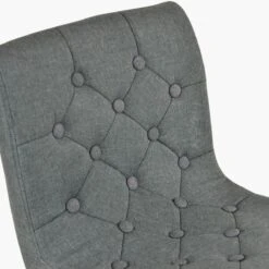 Cisco Dark Grey Fabric Chrome Base Bar Stool -Furniture Specialty Store cisco charcoal 5