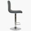 Cisco Dark Grey Faux Leather Chrome Base Kitchen Stool -Furniture Specialty Store cisco dark grey pu 2
