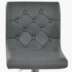 Cisco Dark Grey Faux Leather Chrome Base Kitchen Stool -Furniture Specialty Store cisco dark grey pu 5