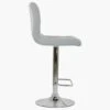 Cisco Grey Fabric Chrome Base Barstool -Furniture Specialty Store cisco light grey fabric 2 1