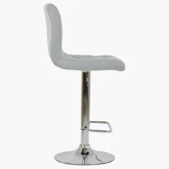 Cisco Grey Fabric Chrome Base Barstool