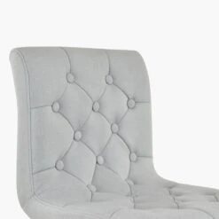 Cisco Grey Fabric Chrome Base Barstool -Furniture Specialty Store cisco light grey fabric 6 1