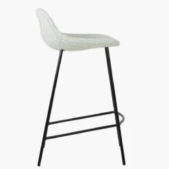 Clara Cream Boucle Black Leg Kitchen Stool -Furniture Specialty Store clara cream black 4