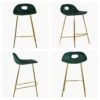 Clara Green Velvet Gold Leg Breakfast Stool -Furniture Specialty Store clara green gold leg 5