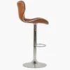 Cobain Vintage Brown Faux Leather Chrome Base Barstool -Furniture Specialty Store cobain vintage brown 2