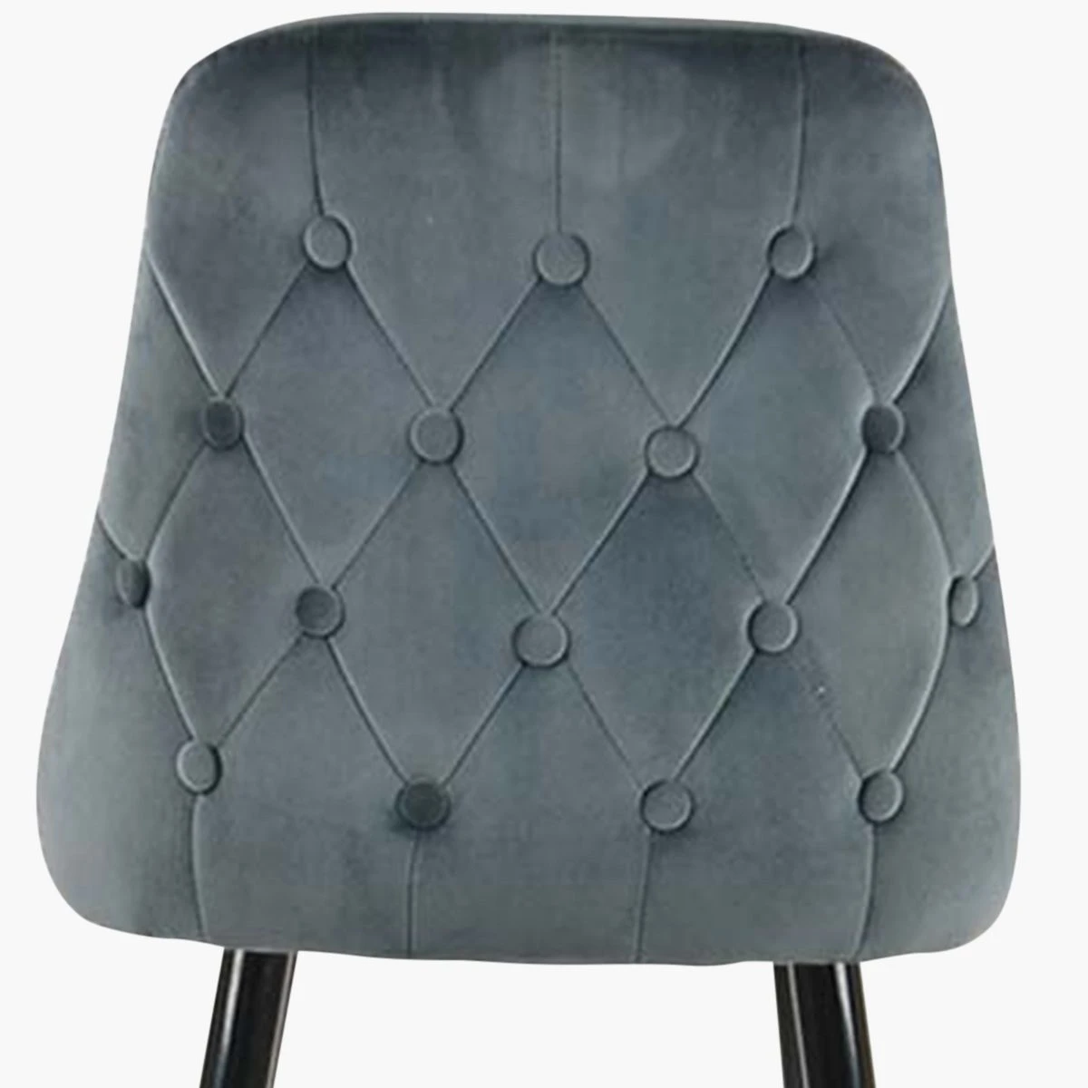 Colorado Dark Grey Velvet Black Leg Barstool - Image 4