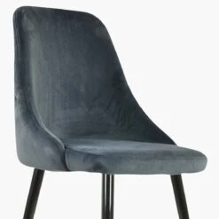 Colorado Dark Grey Velvet Black Gold Leg Kitchen Stool -Furniture Specialty Store colorado dark grey velvet gold tip 5