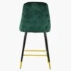Colorado Green Velvet Black Gold Leg Kitchen Stool -Furniture Specialty Store colorado green velvet gold tip 1
