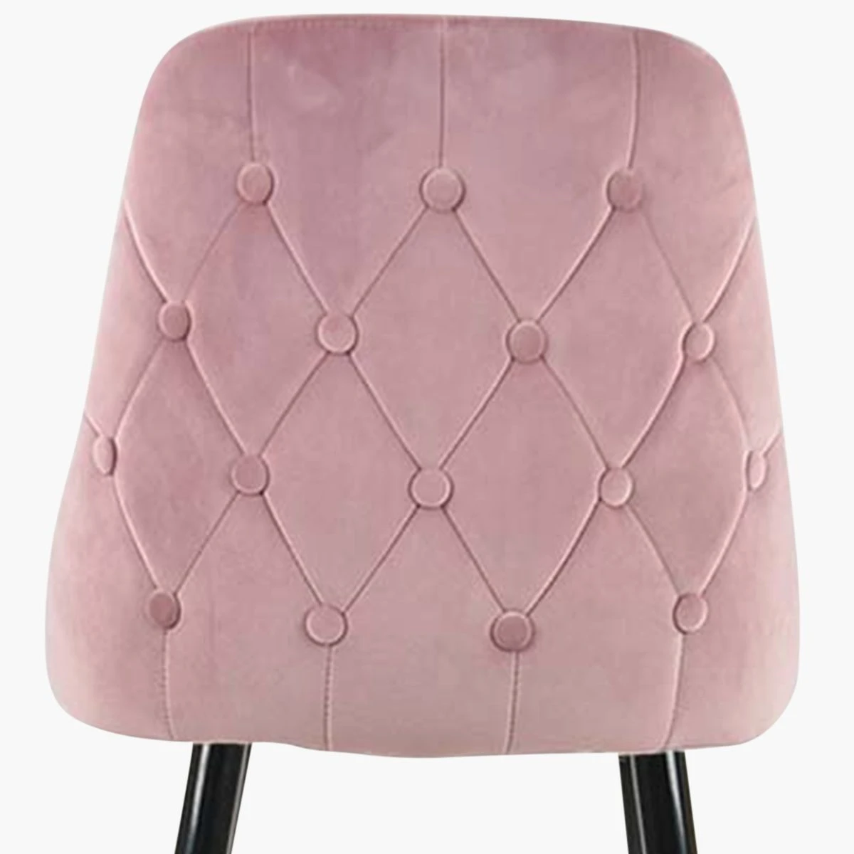 Colorado Pink Velvet Black Leg Barstool - Image 2