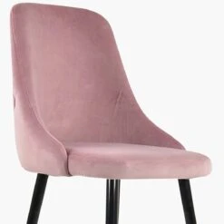 Colorado Pink Velvet Black Leg Barstool -Furniture Specialty Store colorado pink velvet black leg 4